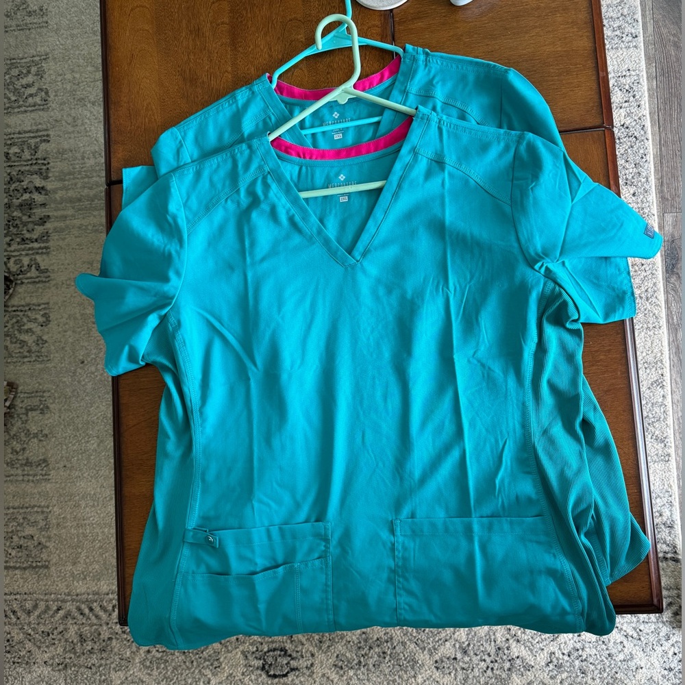Med Couture scrub tops (x2)